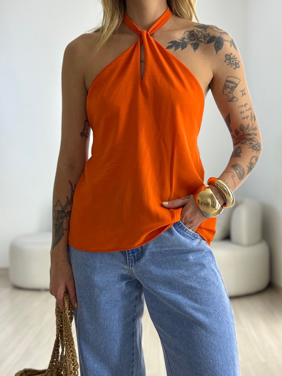 BLUSA CAROLINA CF GOTA Laranja
