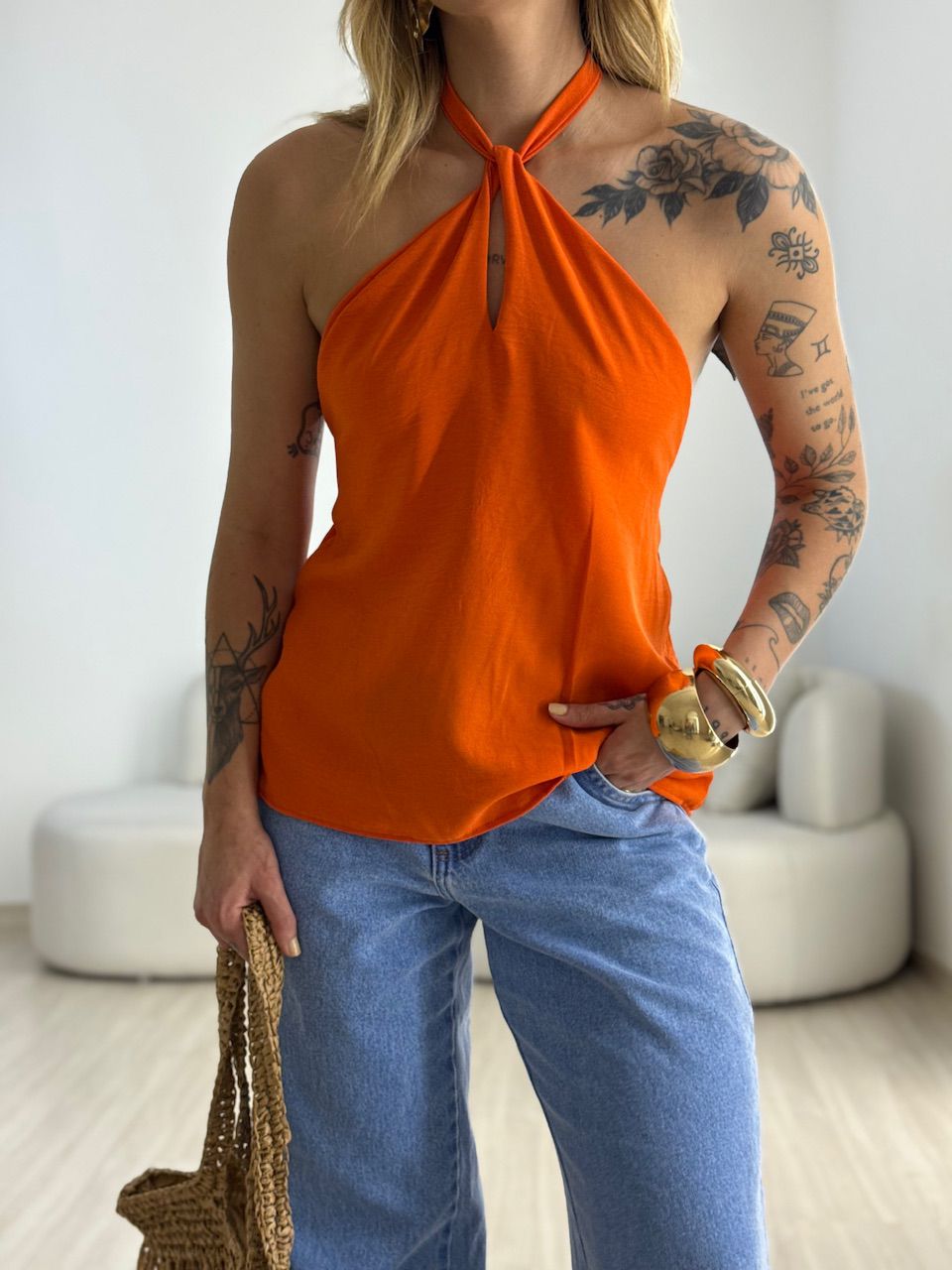 BLUSA CAROLINA CF GOTA Laranja