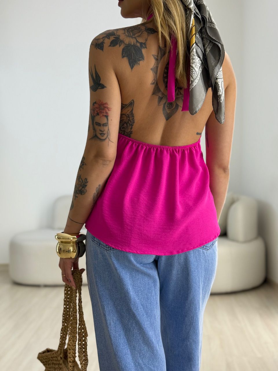 BLUSA CAROLINA CF GOTA PINK.