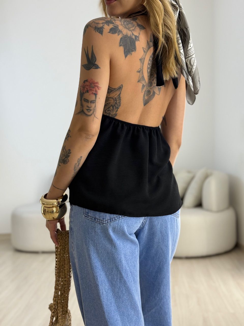 BLUSA CAROLINA CF GOTA Preta