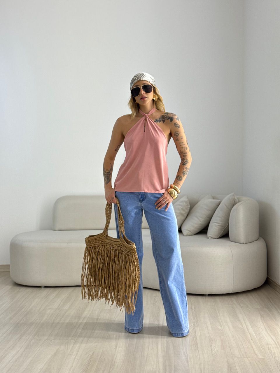 BLUSA CAROLINA CF GOTA Rosê
