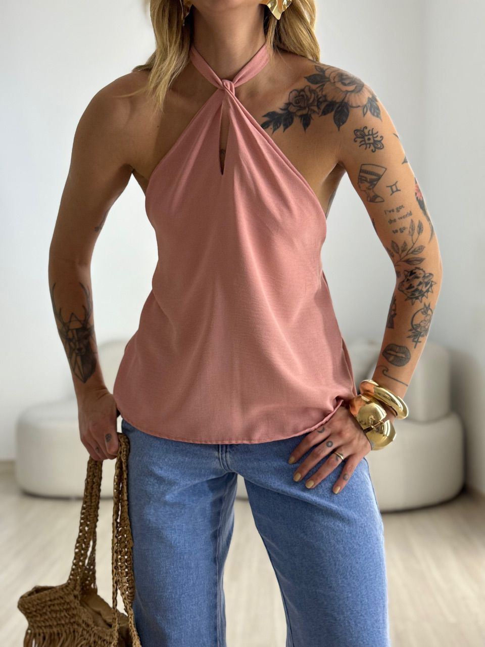 BLUSA CAROLINA CF GOTA Rosê