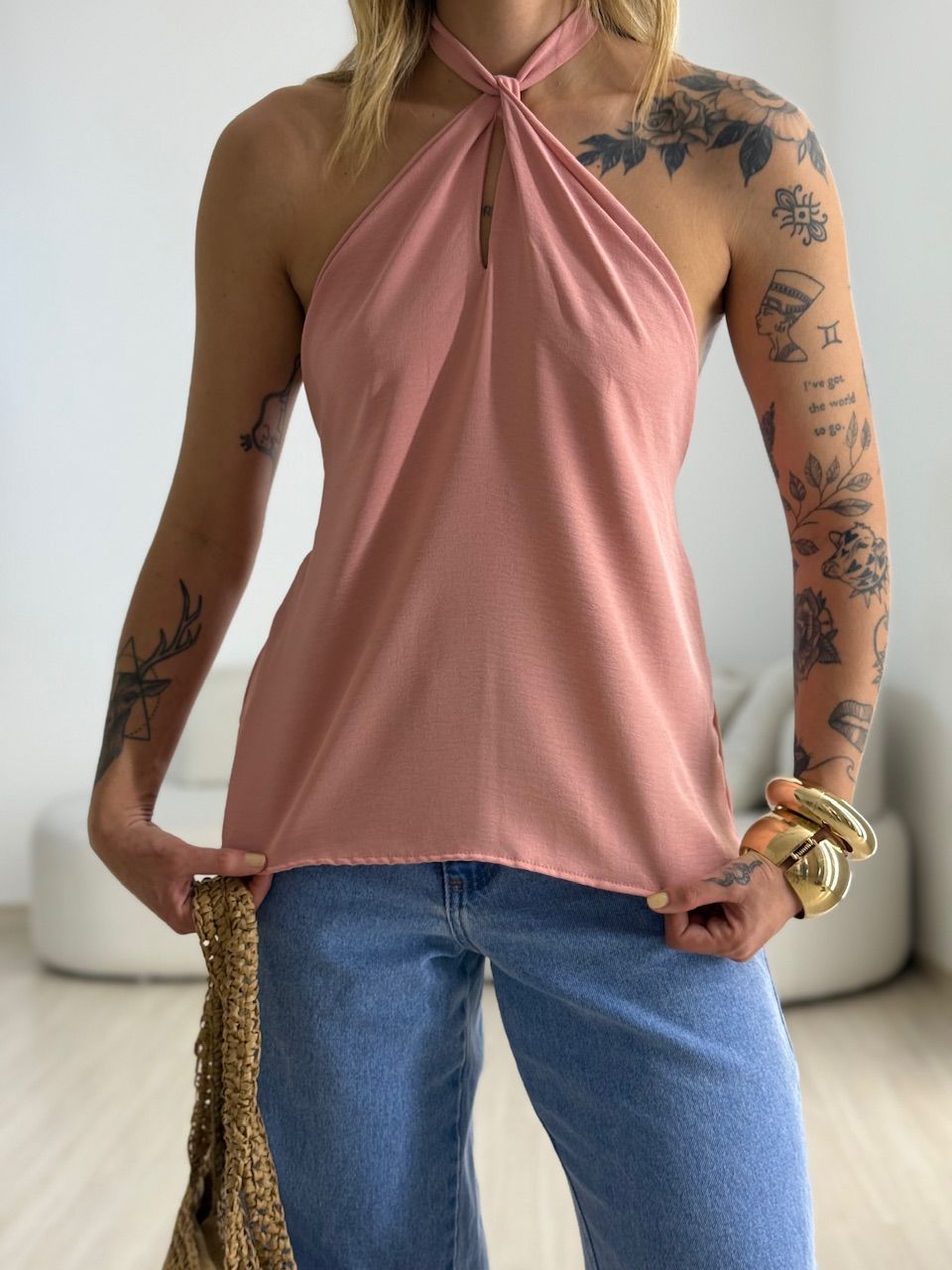 BLUSA CAROLINA CF GOTA Rosê