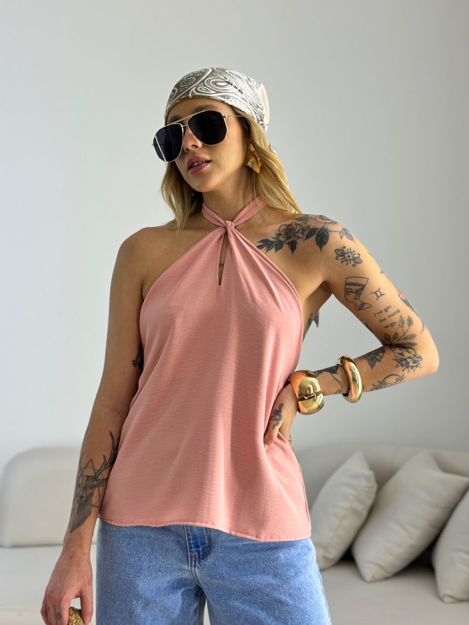 BLUSA CAROLINA CF GOTA Rosê