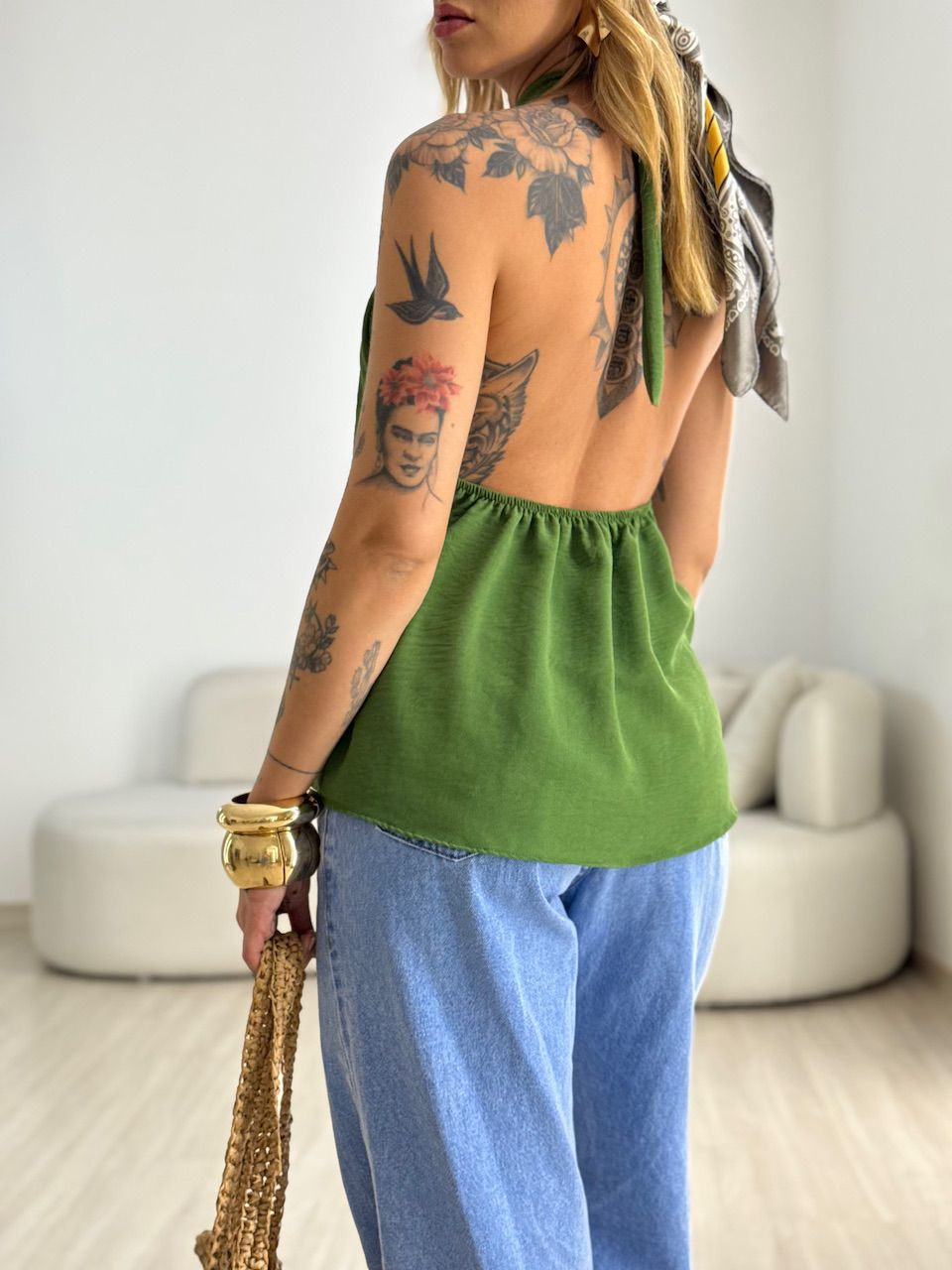 BLUSA CAROLINA CF GOTA VERDE.