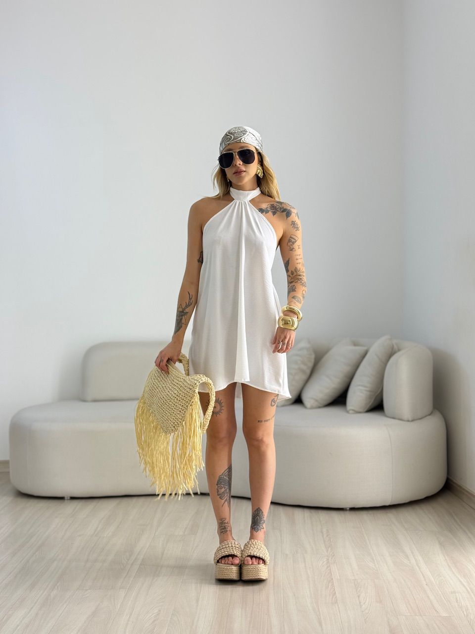 VESTIDO HELOISA CF FRENTE ÚNICA BRANCO
