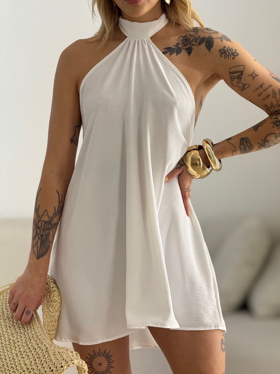 VESTIDO HELOISA CF FRENTE ÚNICA BRANCO