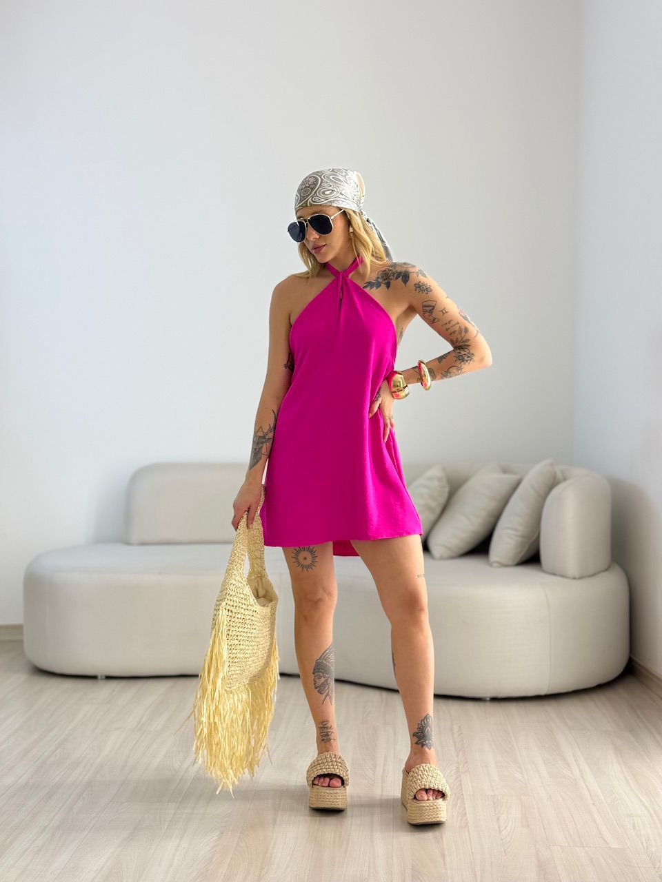 VESTIDO HELOISA CF FRENTE ÚNICA PINK