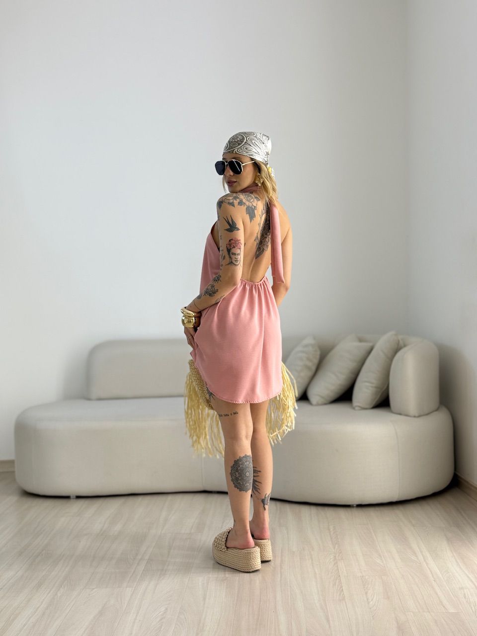 VESTIDO HELOISA CF FRENTE ÚNICA ROSÊ