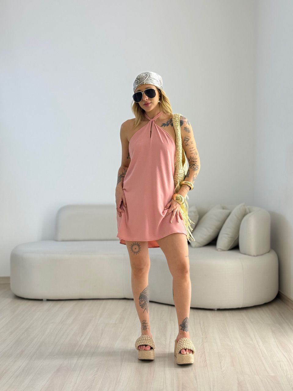 VESTIDO MILENY CF GOTA ROSÊ