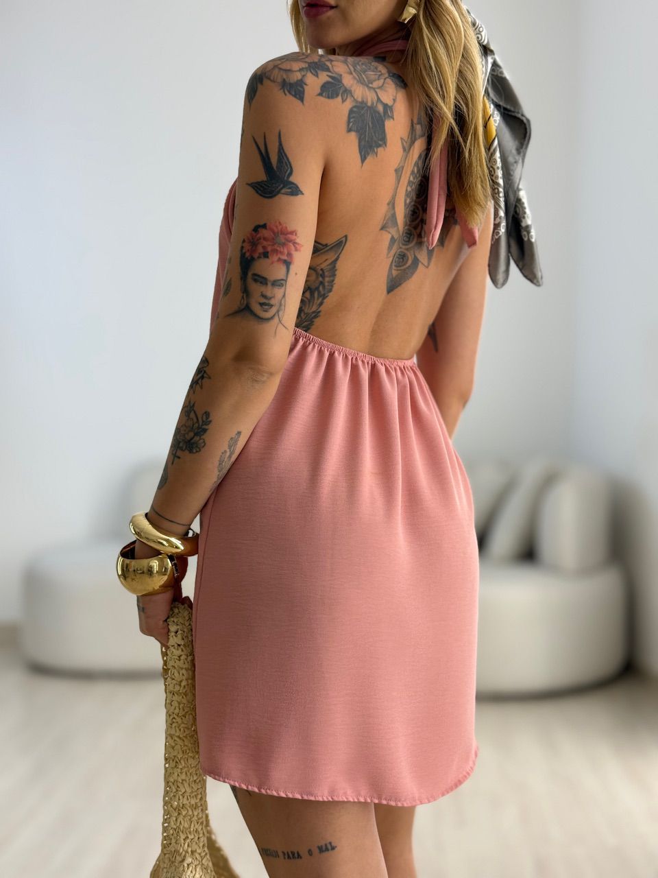 VESTIDO MILENY CF GOTA ROSÊ