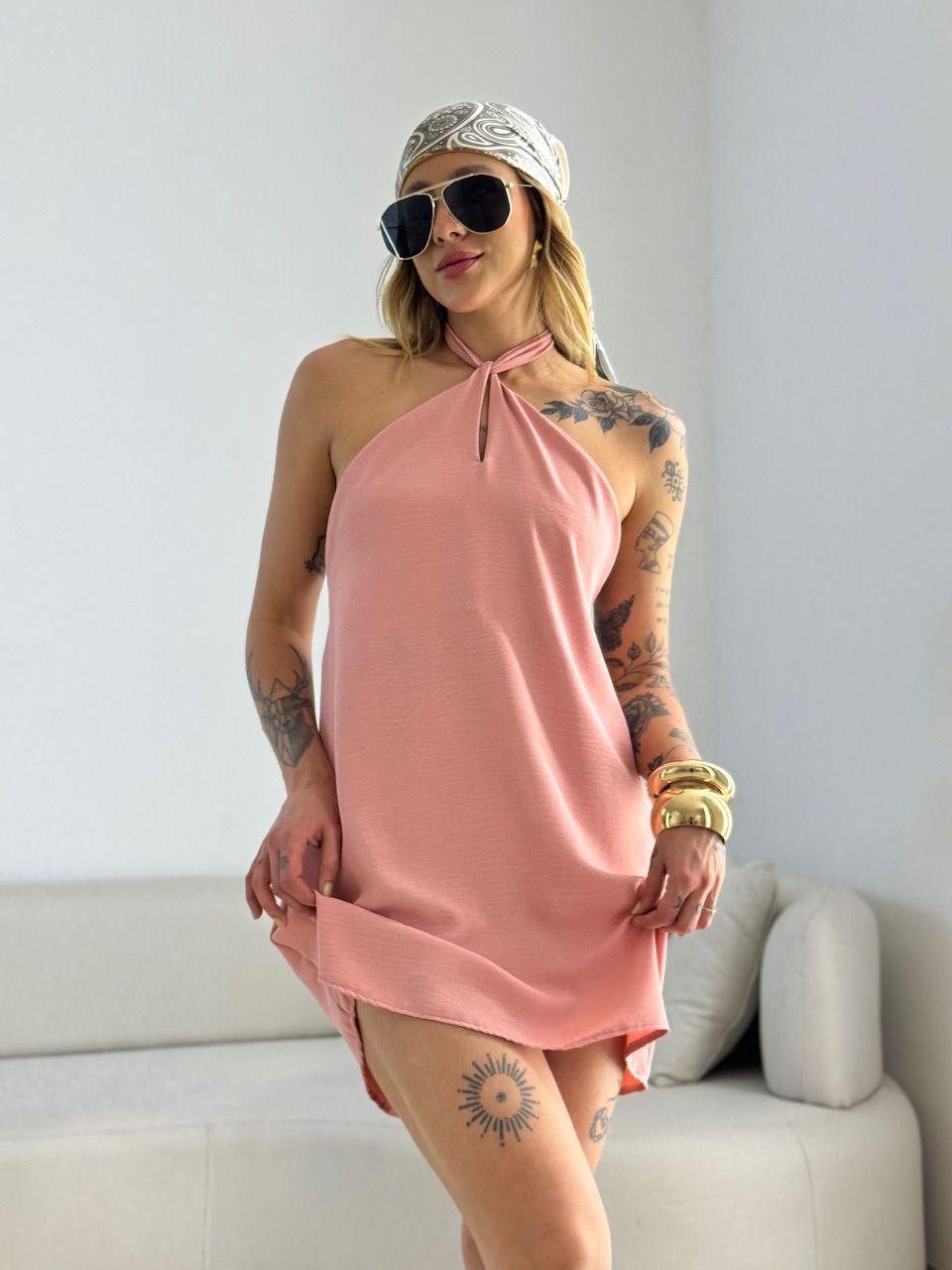 VESTIDO MILENY CF GOTA ROSÊ