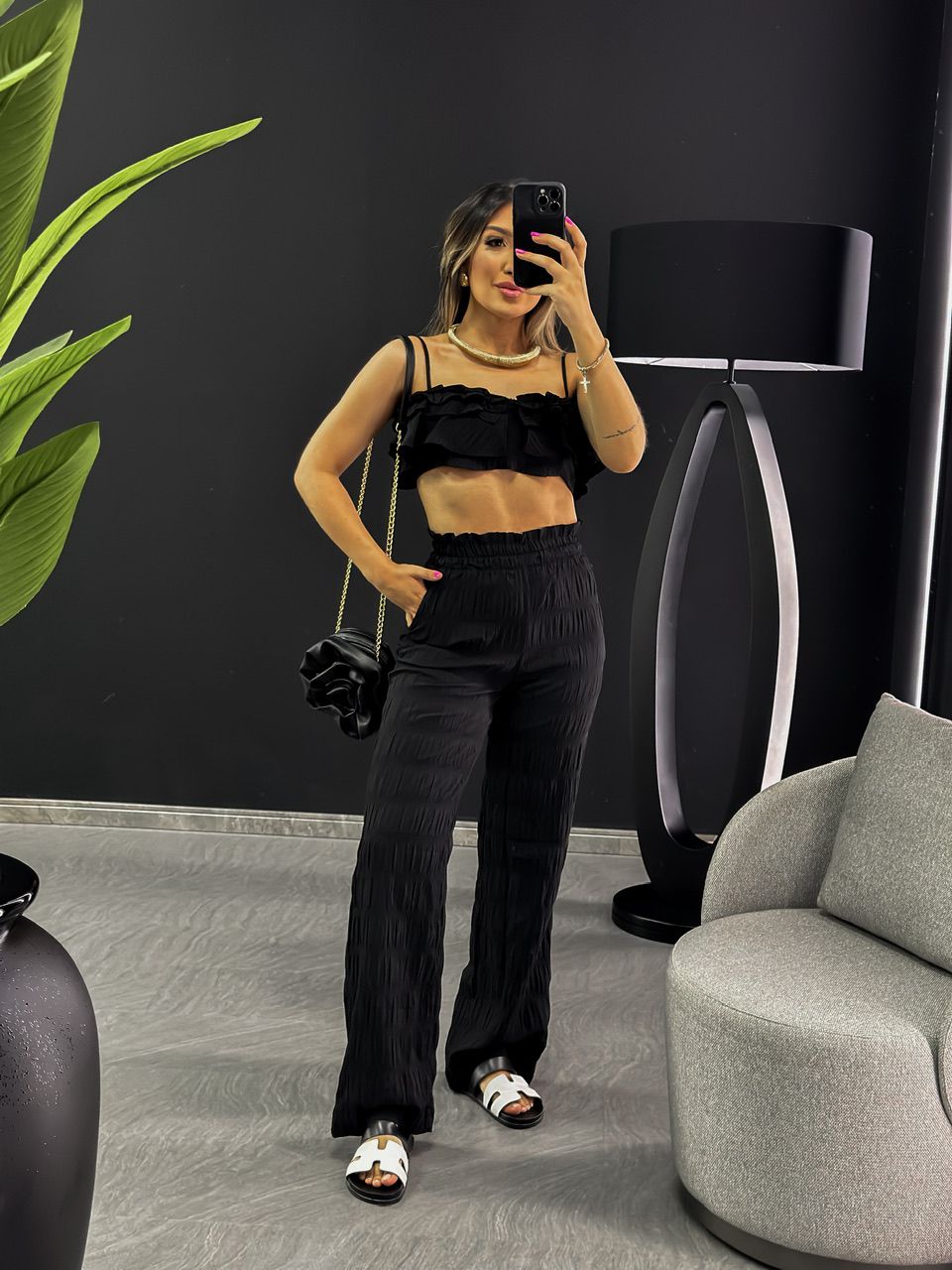 CONJUNTO GABRIELA BOHO PRETO - 0045860032 - CAROLLA FERRARO
