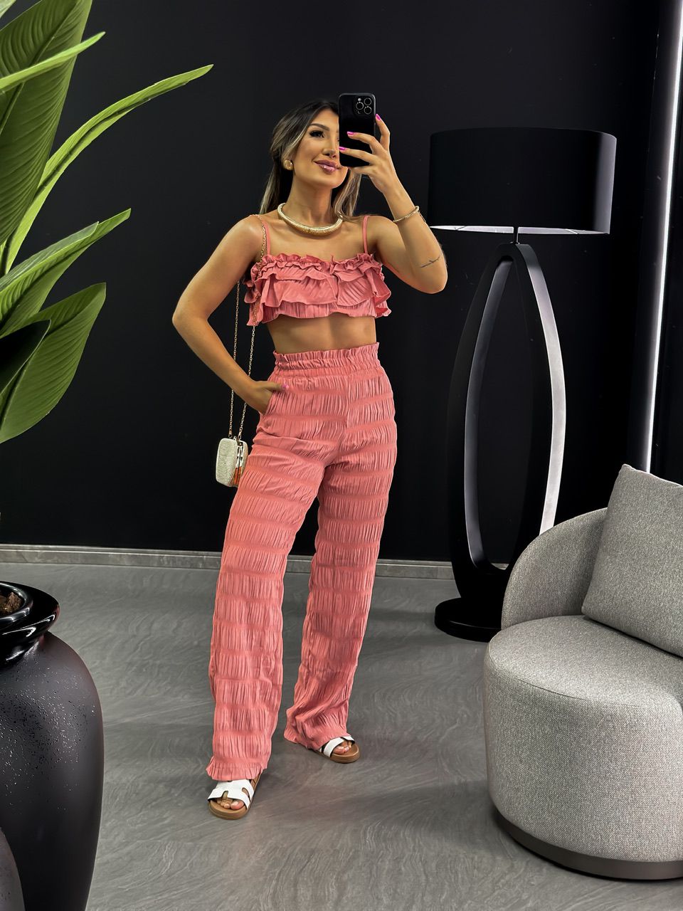 CONJUNTO GABRIELA BOHO ROSÊ - 0045860025 - CAROLLA FERRARO