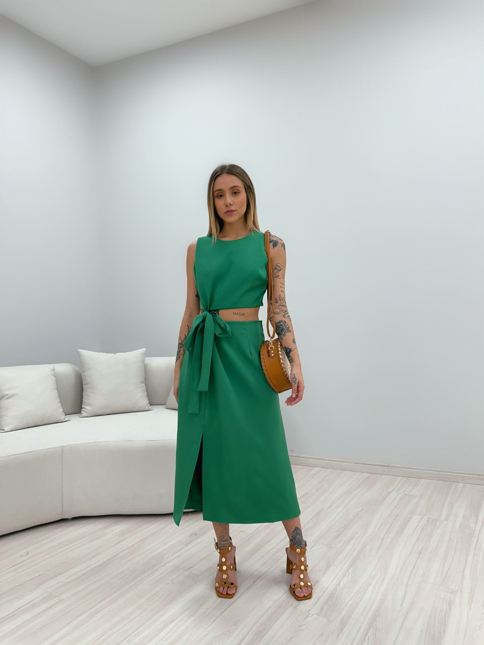 CONJUNTO PATRÍCIA 02 VERDE - 0049180014 - CAROLLA FERRARO