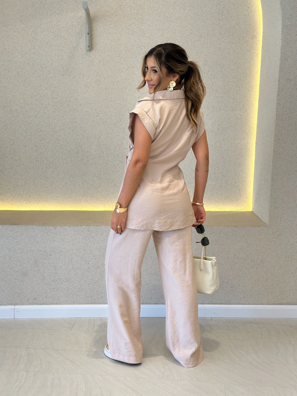 CONJUNTO BERENICE Calça Caqui