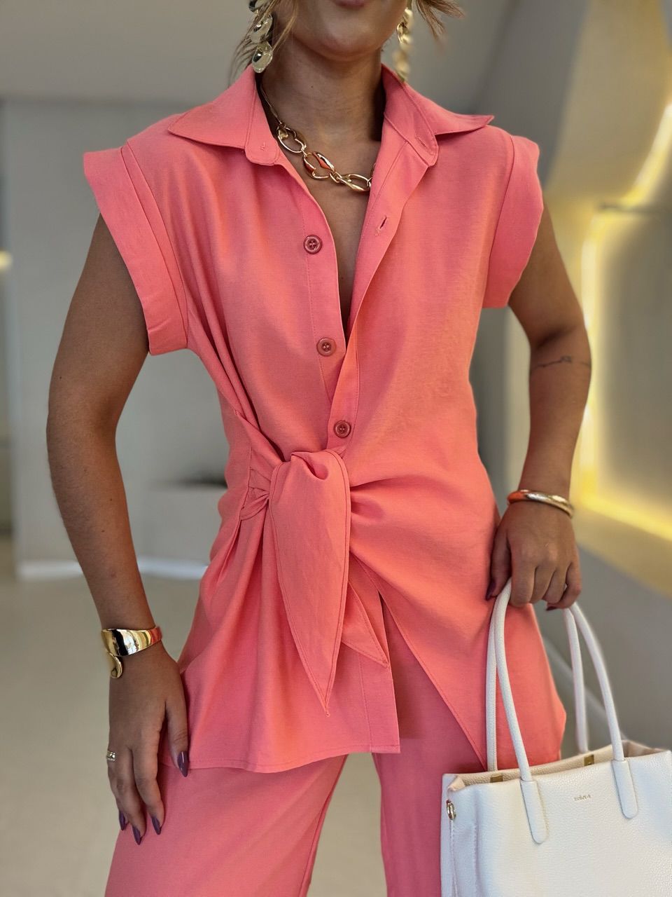 CONJUNTO BERENICE Calça Goiaba