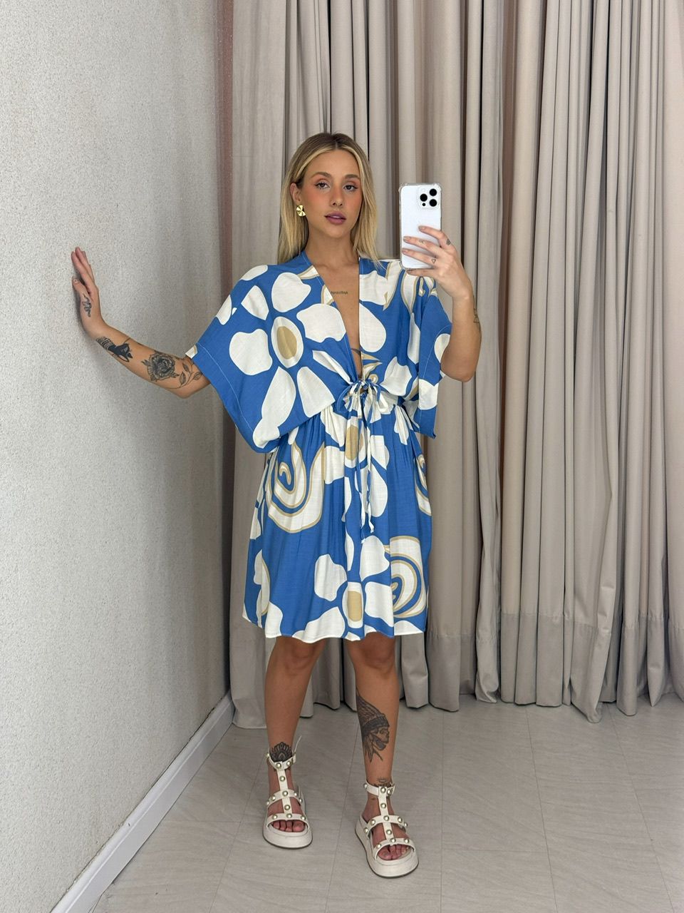 VESTIDO ANTONIA CURTO AZUL
