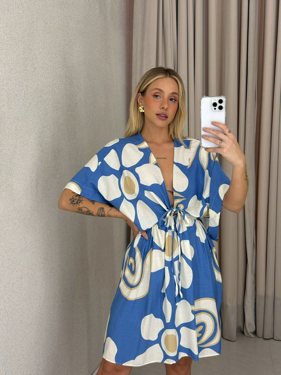 VESTIDO ANTONIA CURTO AZUL