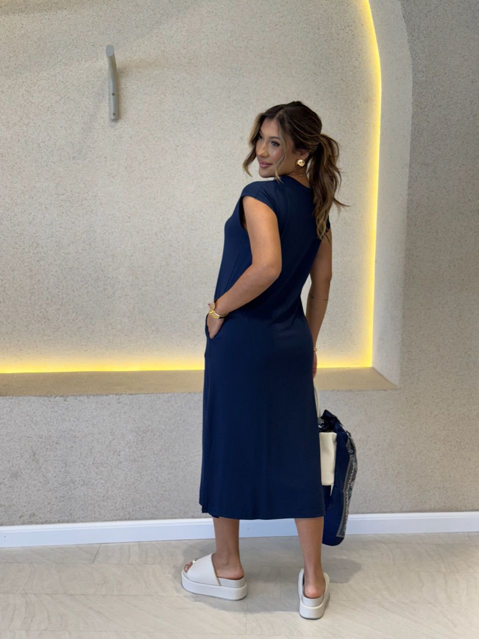 VESTIDO AUGUSTA MUSCLE marinho