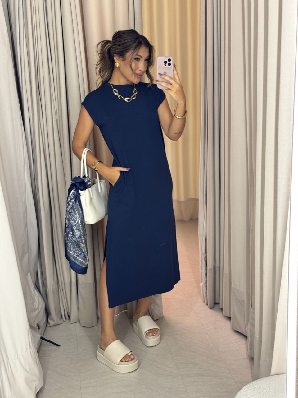 VESTIDO AUGUSTA MUSCLE marinho