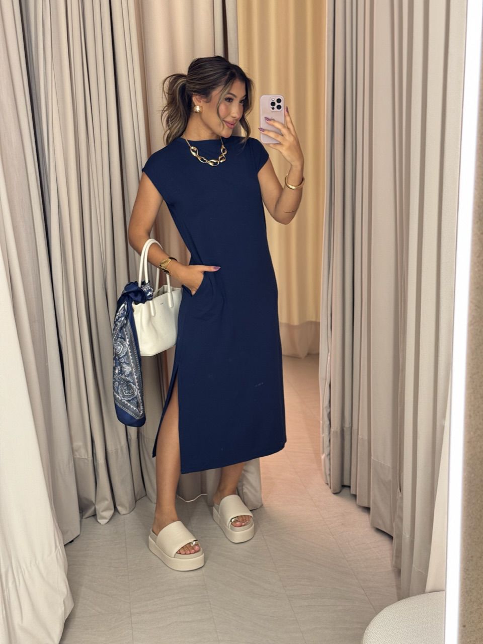VESTIDO AUGUSTA MUSCLE marinho