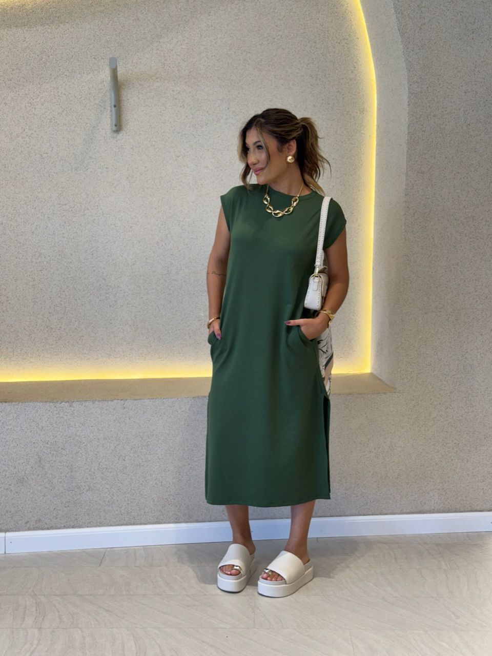 VESTIDO AUGUSTA MUSCLE OLIVA