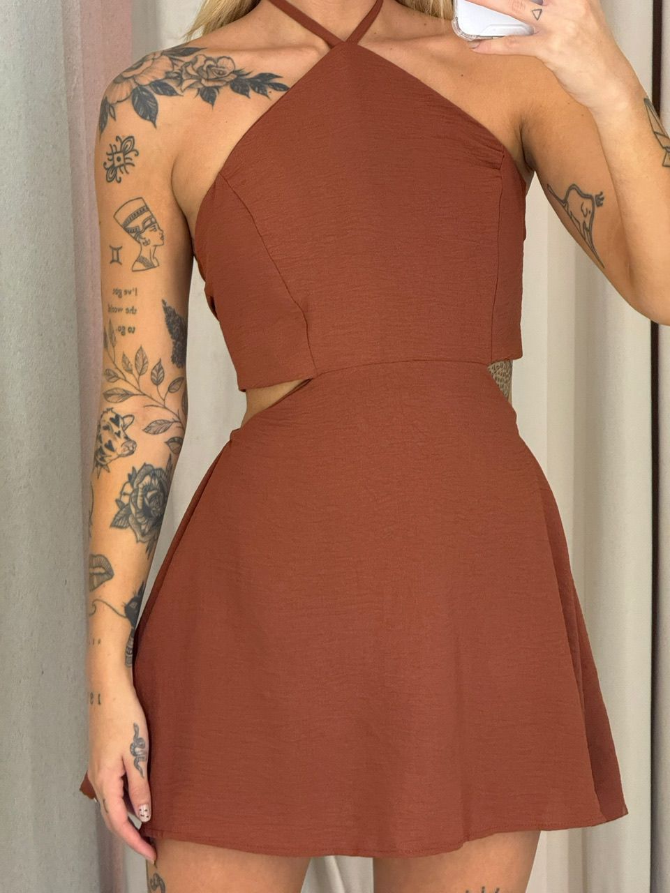 VESTIDO ELISE COSTAS ABERTAS TERRA COTA 