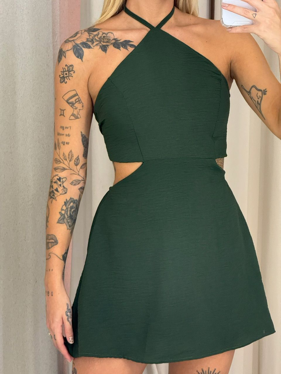 VESTIDO ELISE COSTAS ABERTAS VERDE