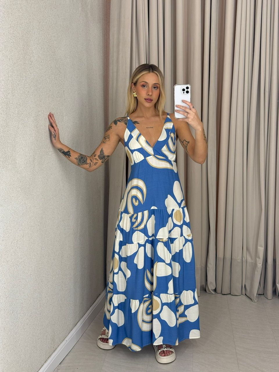 VESTIDO SELENA ALÇA azul