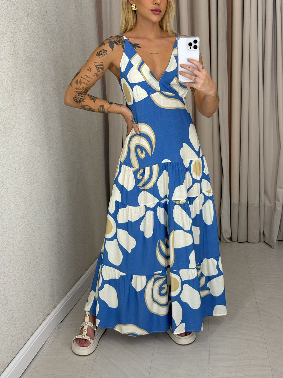 VESTIDO SELENA ALÇA azul