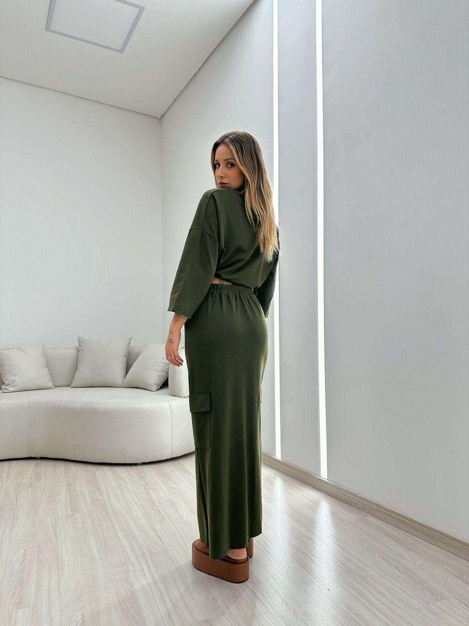CONJUNTO MOLETINHO SAIA MILITAR