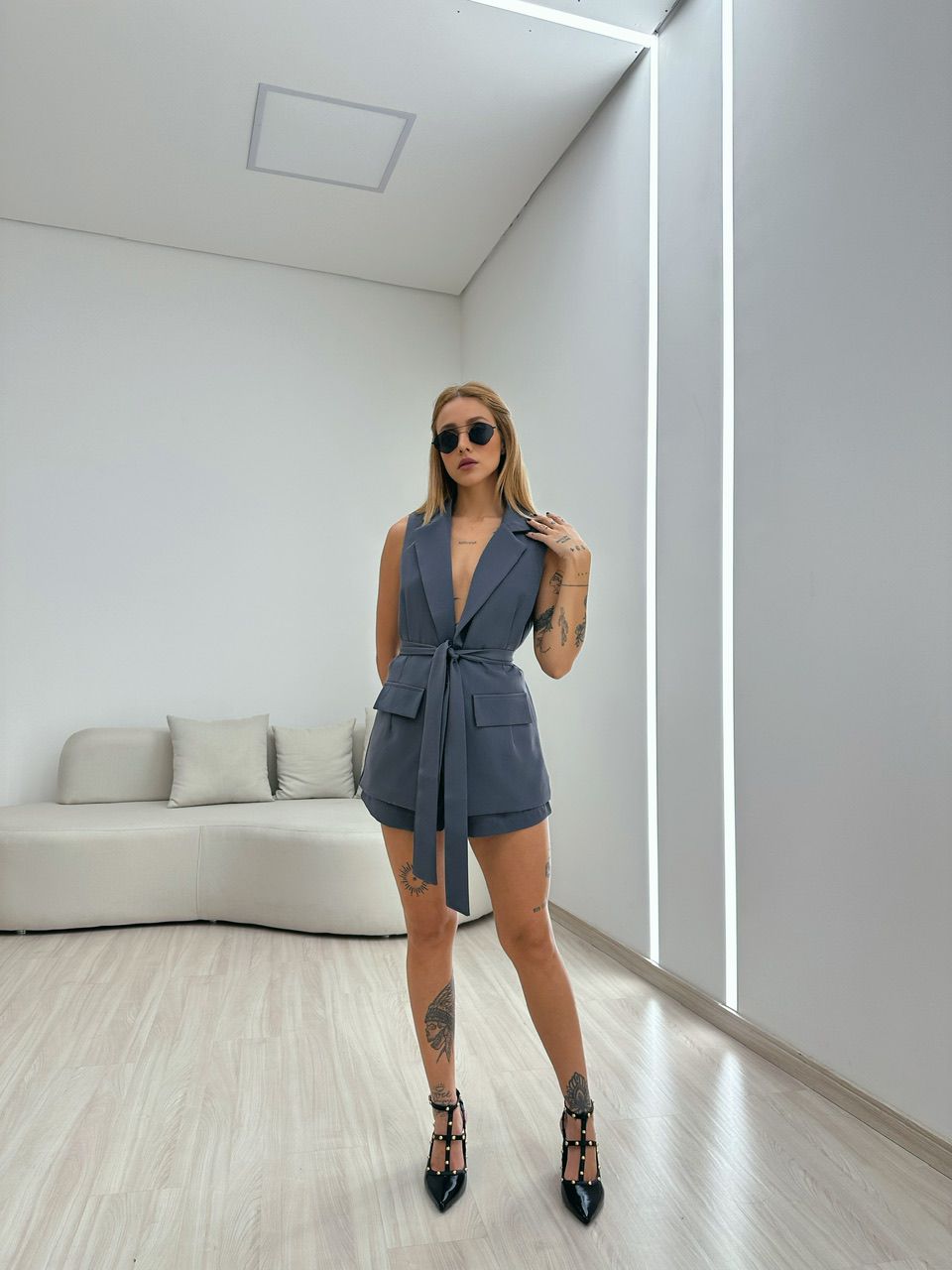 CONJUNTO NICOLE 02 COLETE CINZA