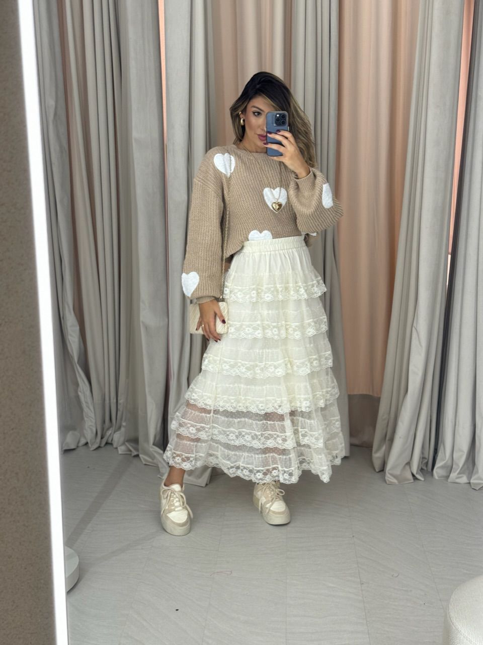 TRICOT CORAÇÕES NUDE