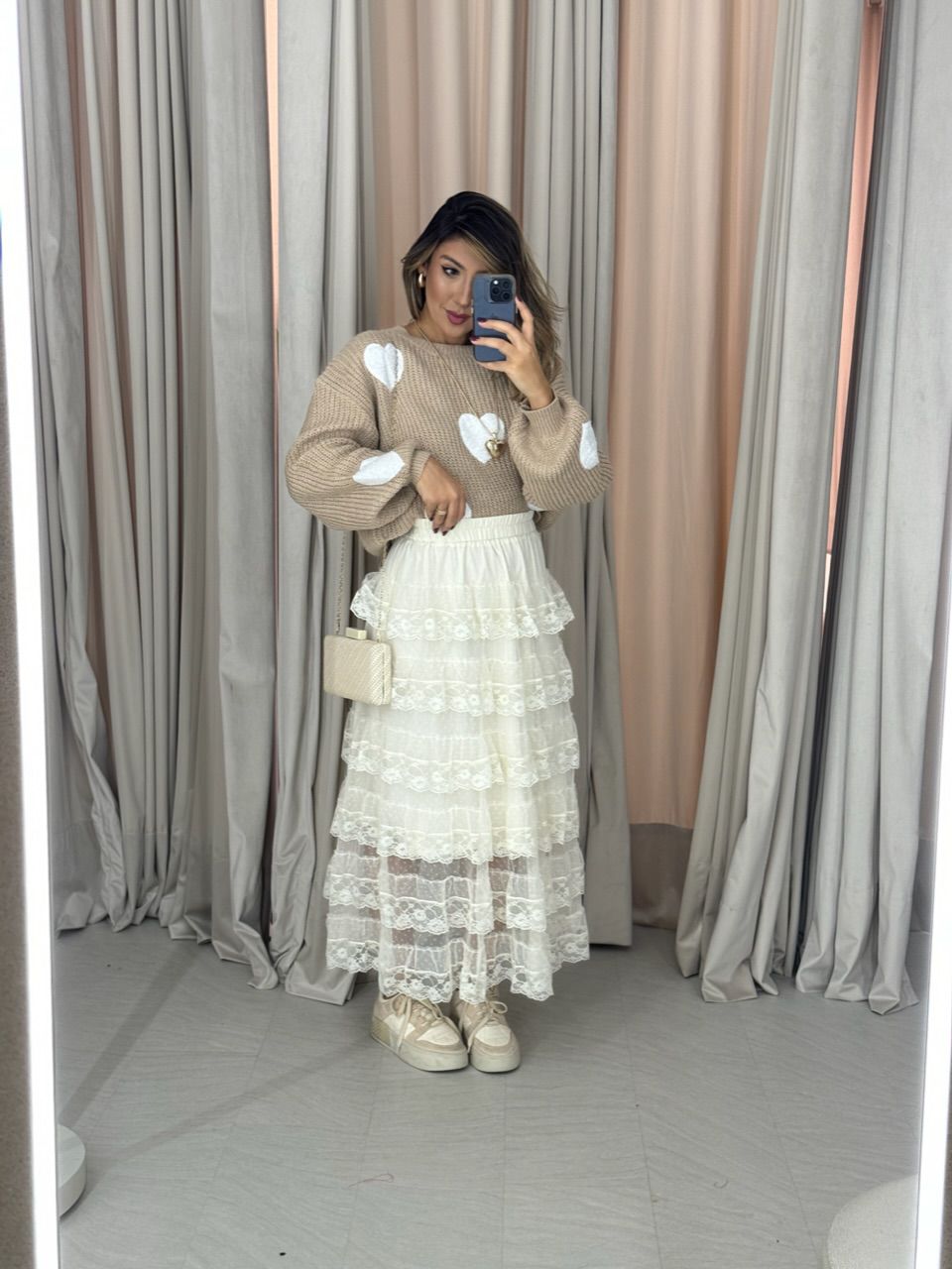 TRICOT CORAÇÕES NUDE