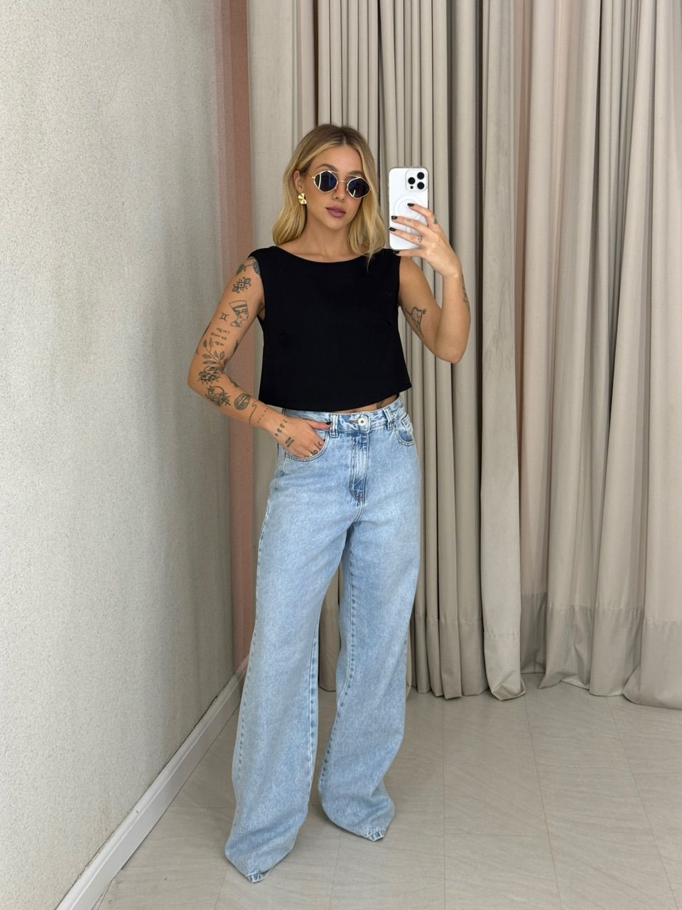 BLUSA JUNIA AMARRAÇÃO PRETA
