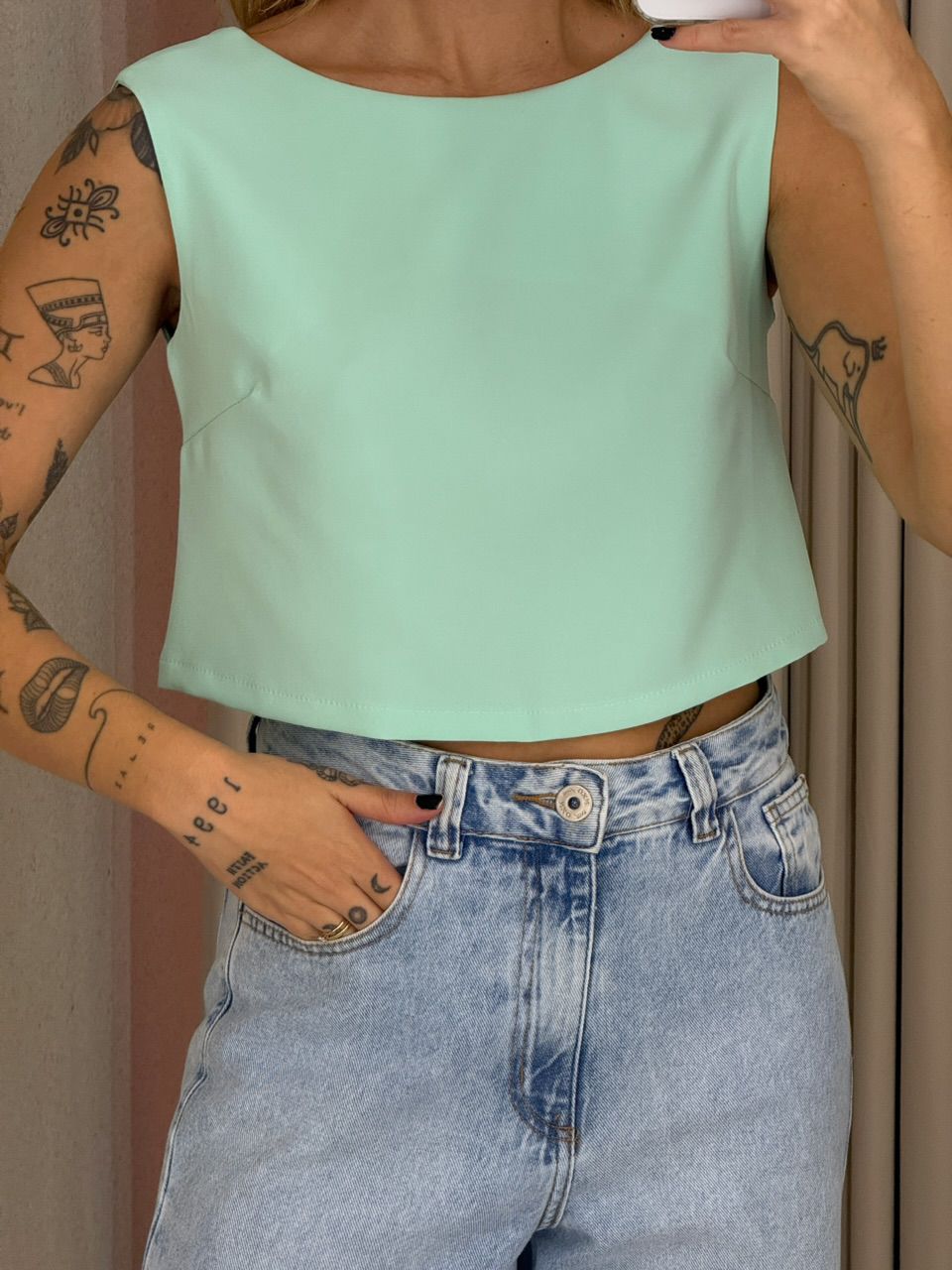 BLUSA JUNIA AMARRAÇÃO VERDE
