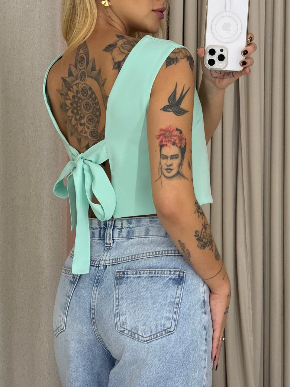BLUSA JUNIA AMARRAÇÃO VERDE