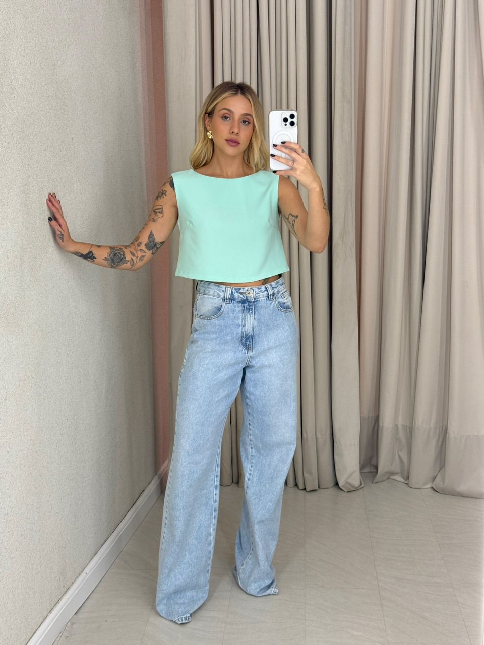 BLUSA JUNIA AMARRAÇÃO VERDE