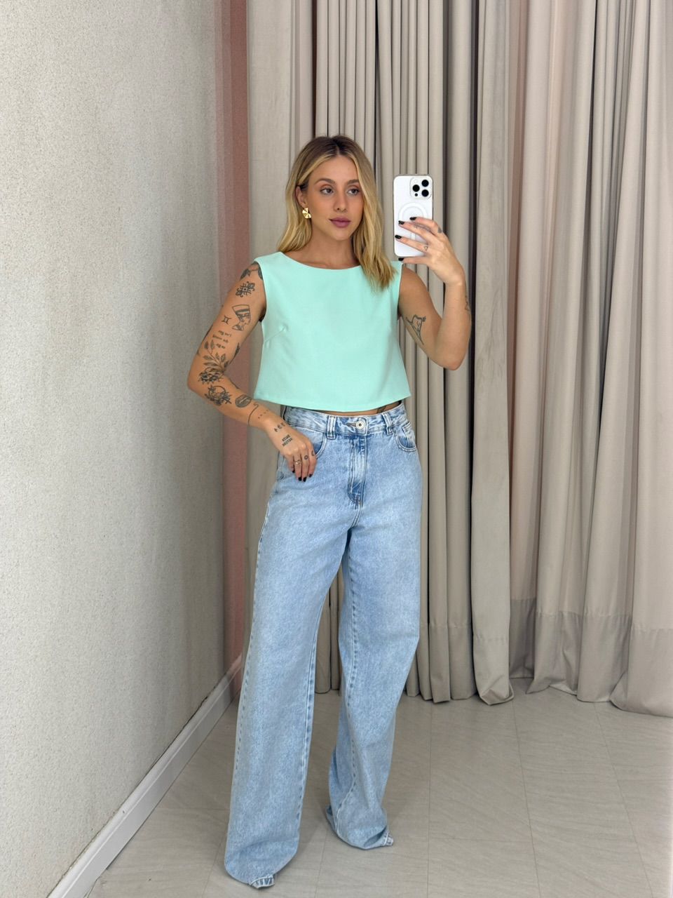 BLUSA JUNIA AMARRAÇÃO VERDE