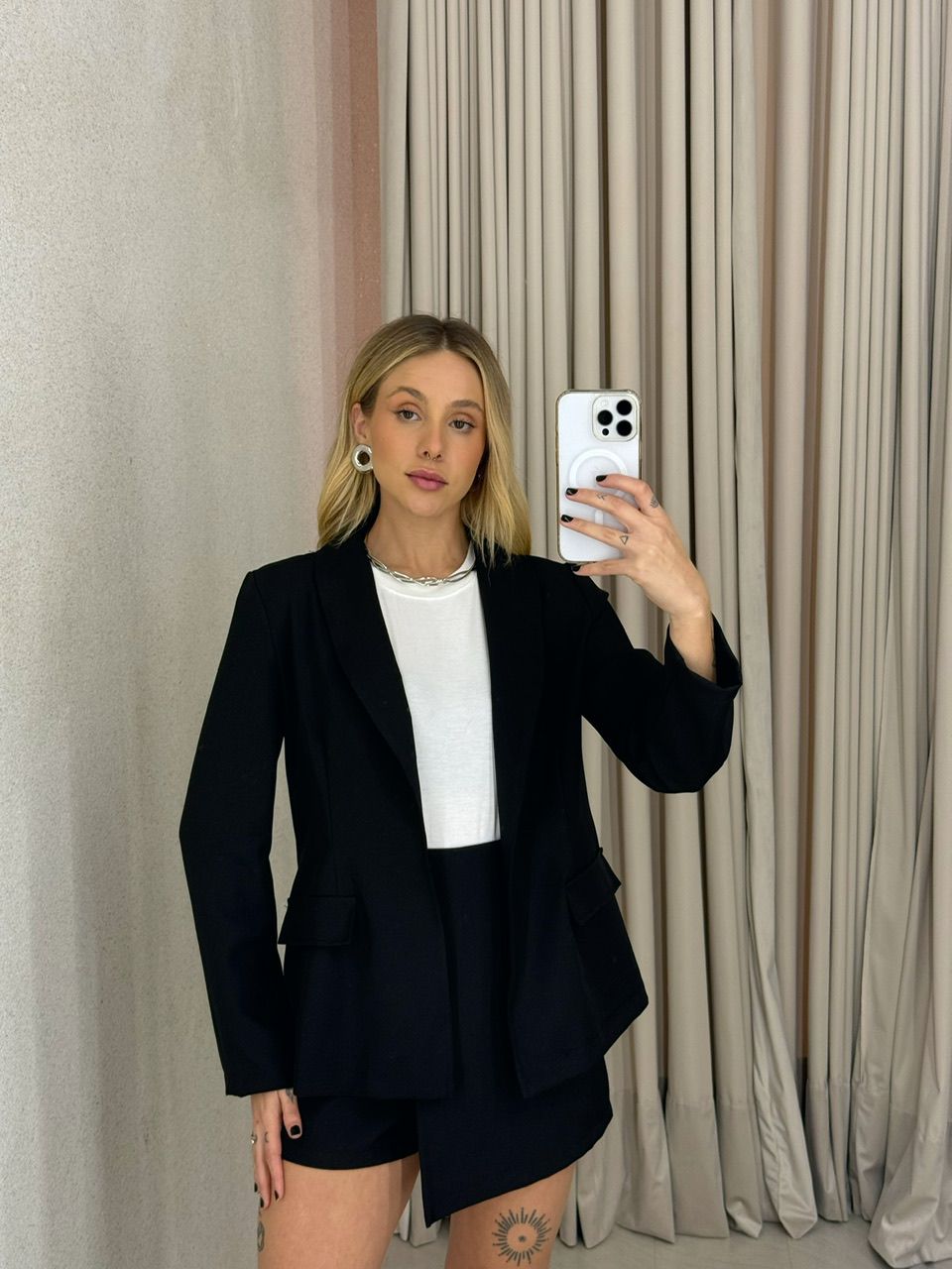CONJUNTO CATARINE BLAZER PRETO