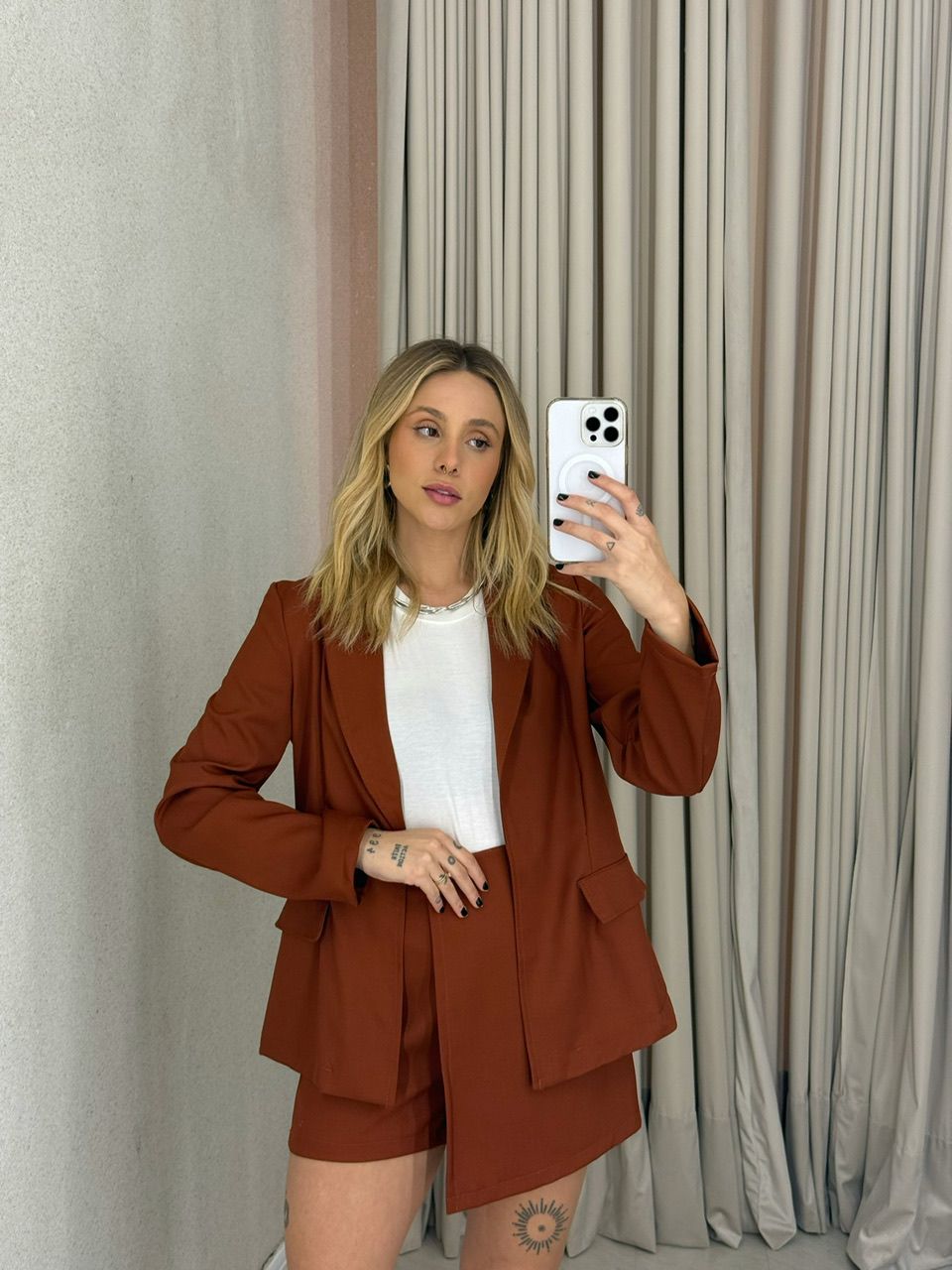 CONJUNTO CATARINE BLAZER TELHA
