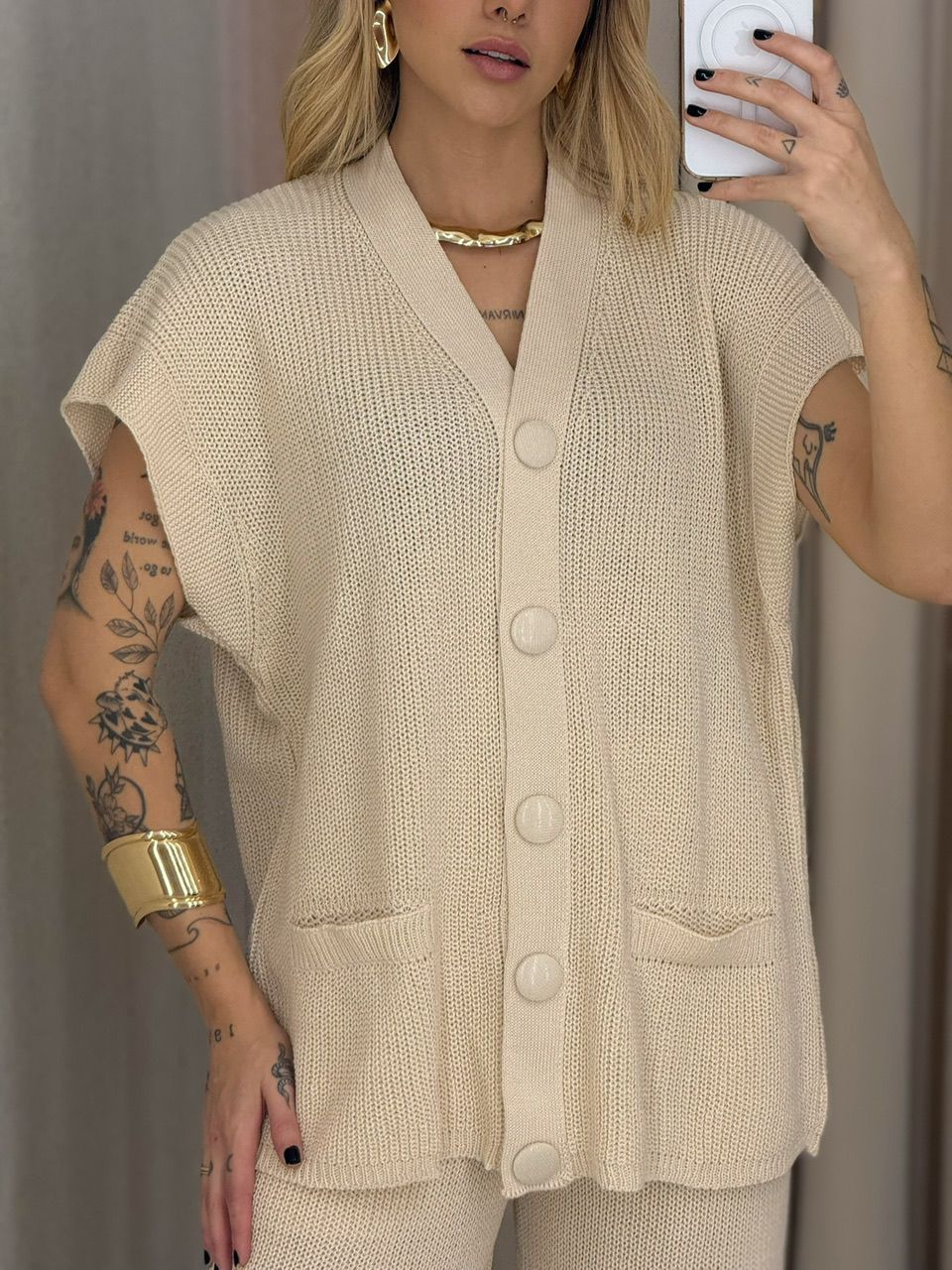 CONJUNTO TELMA Calça Areia