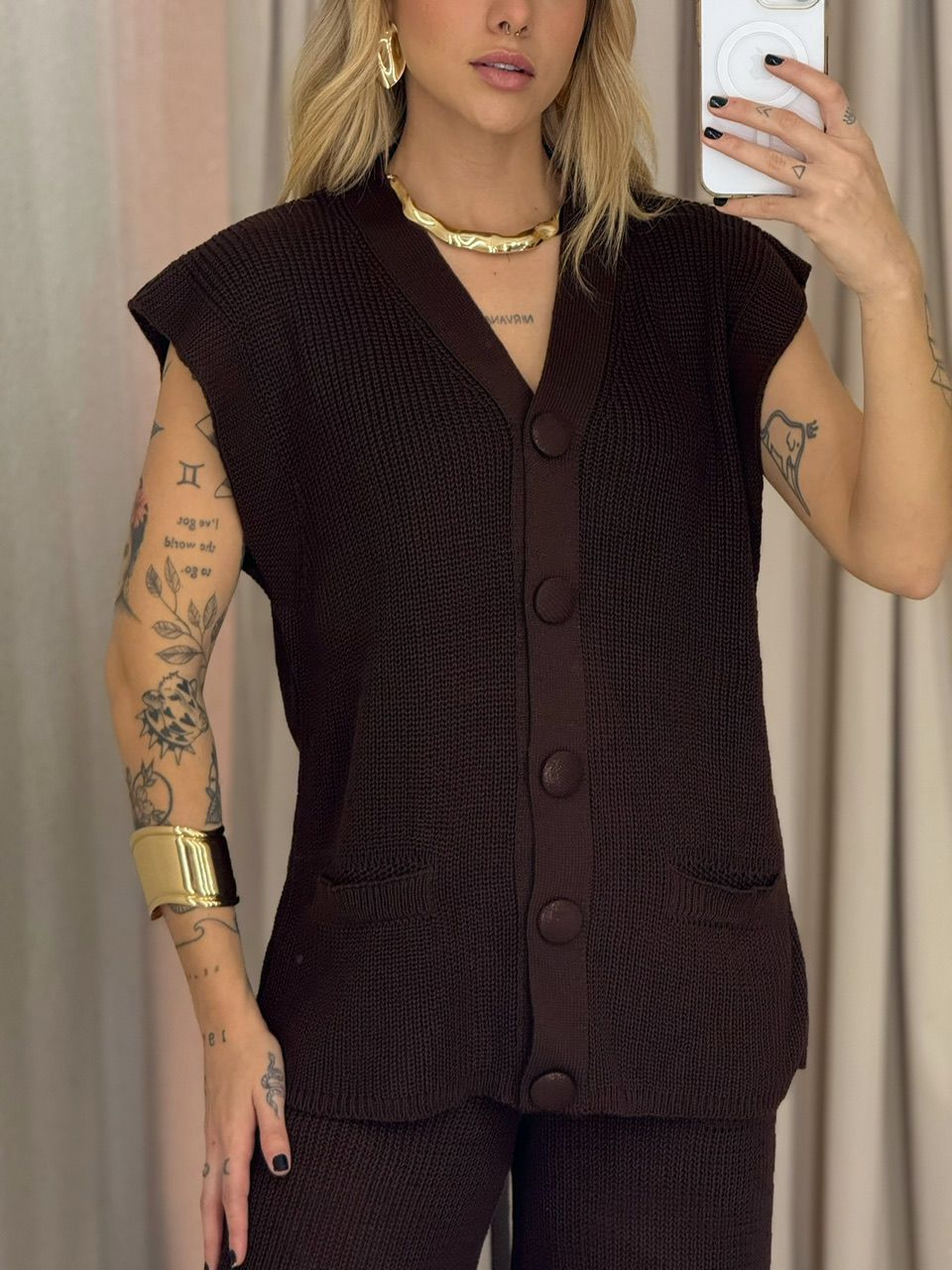 CONJUNTO TELMA Calça MARROM