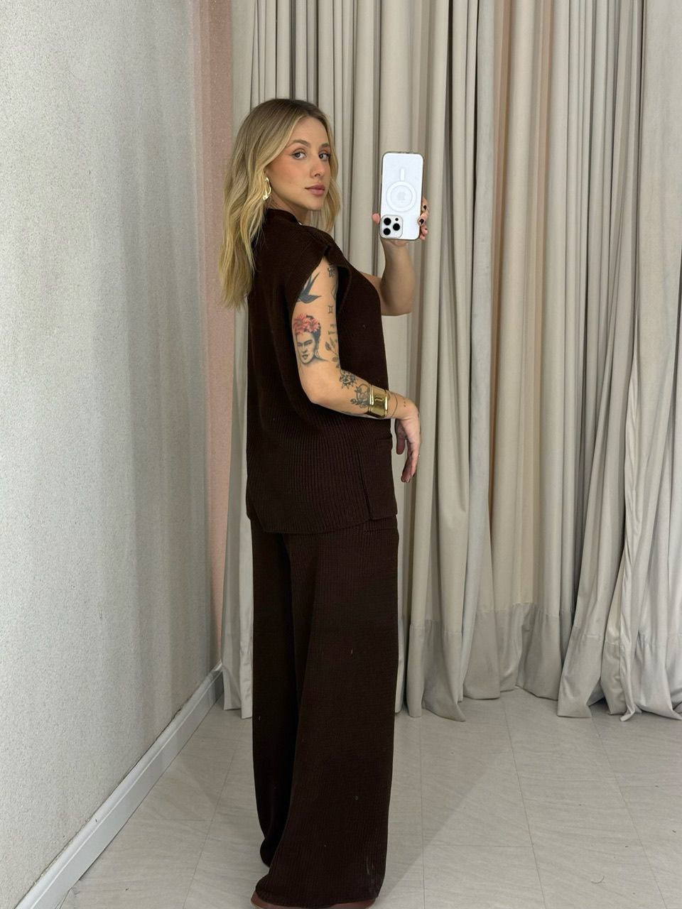 CONJUNTO TELMA Calça MARROM