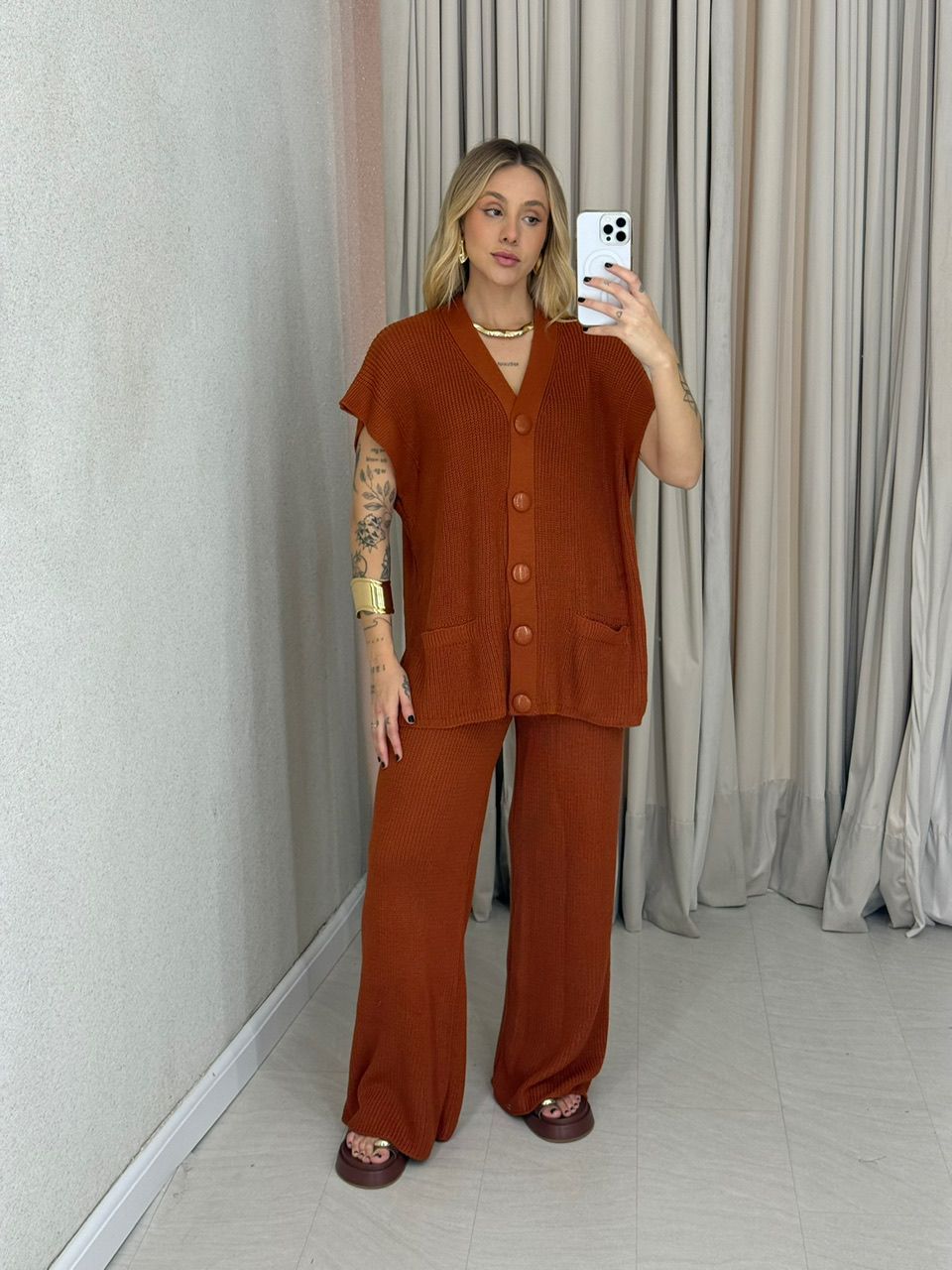 CONJUNTO TELMA Calça TELHA