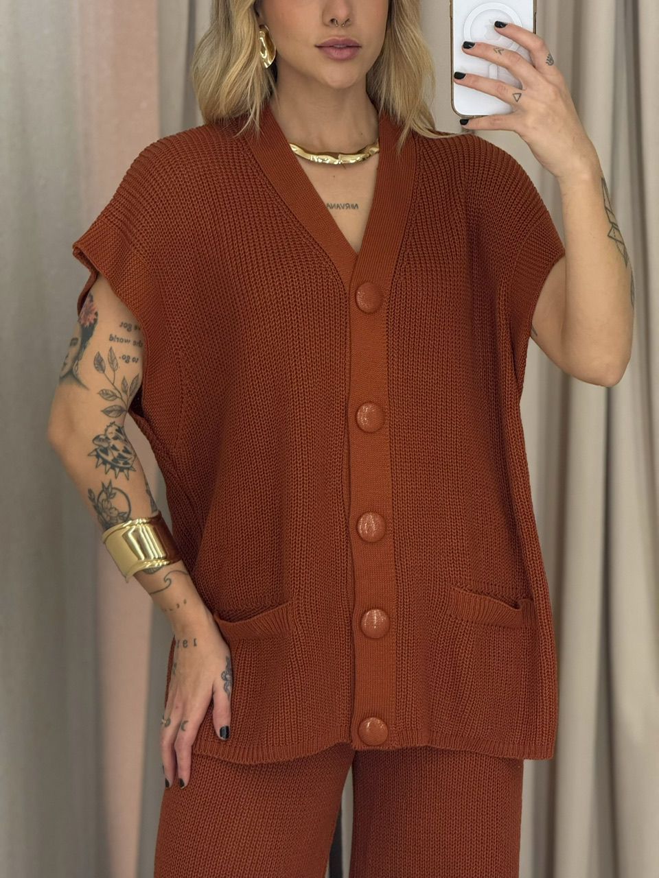 CONJUNTO TELMA Calça TELHA