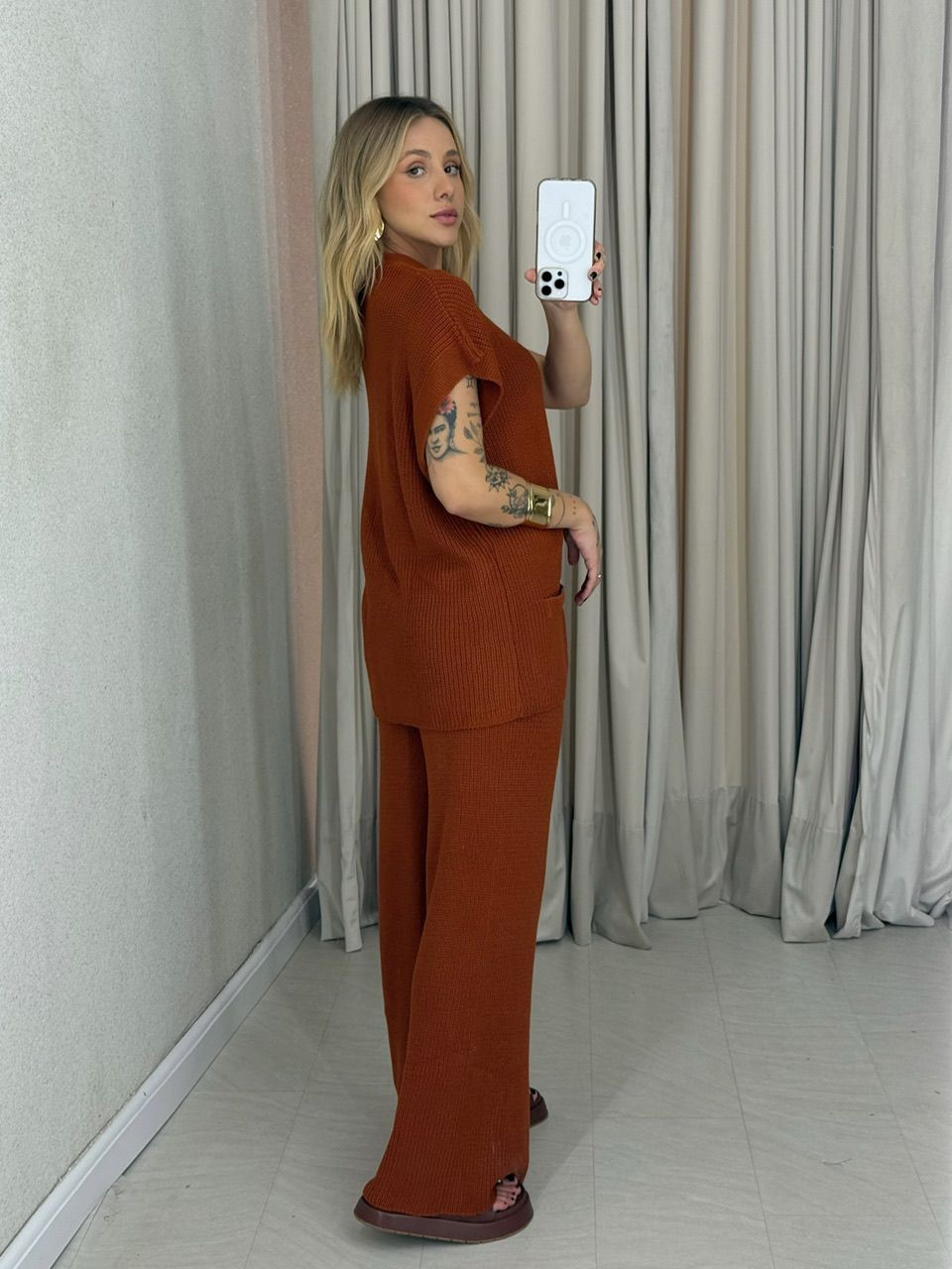 CONJUNTO TELMA Calça TELHA