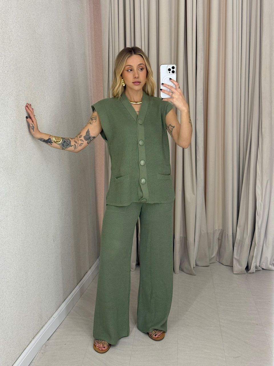 CONJUNTO TELMA Calça verde