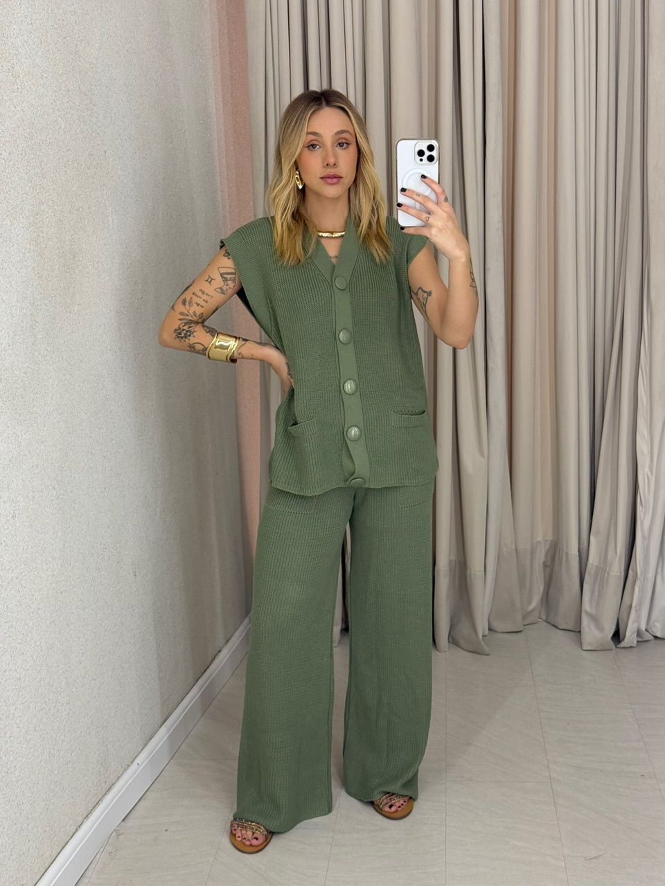 CONJUNTO TELMA Calça verde